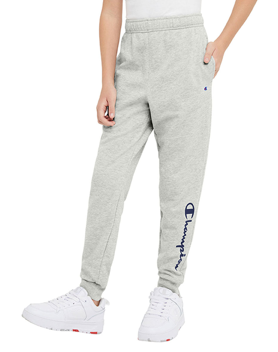 French Terry Jogger Boys' Pants, Classic Script, 25" Kids