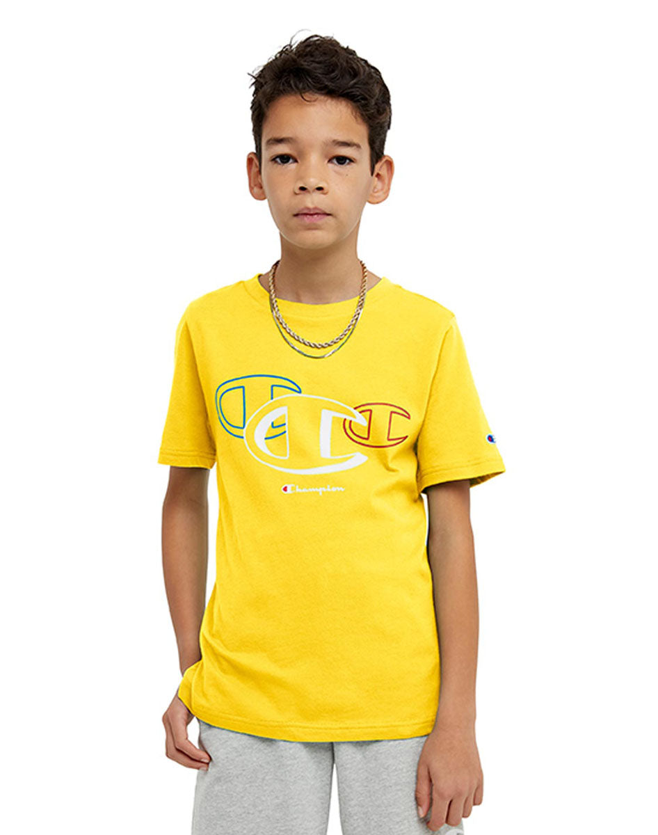 Cotton T-Shirt, Three C'S Logo Kids