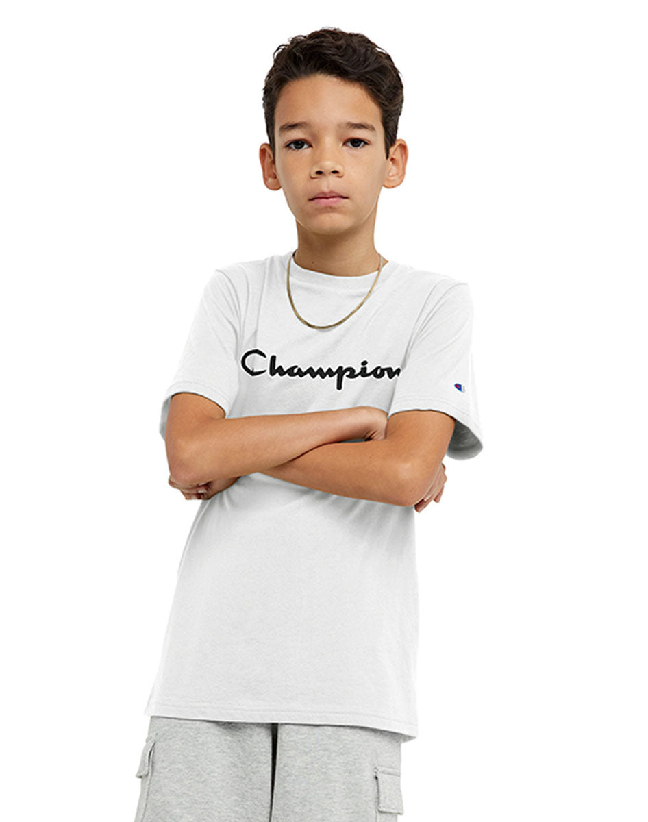 Playera Para Niño Classic Tee Script Champion