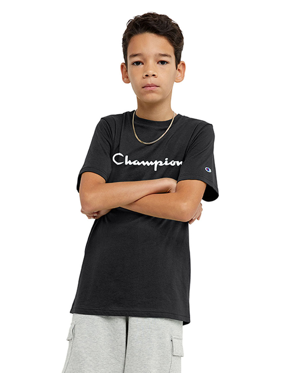 Playera Para Niño Classic Tee Script Champion