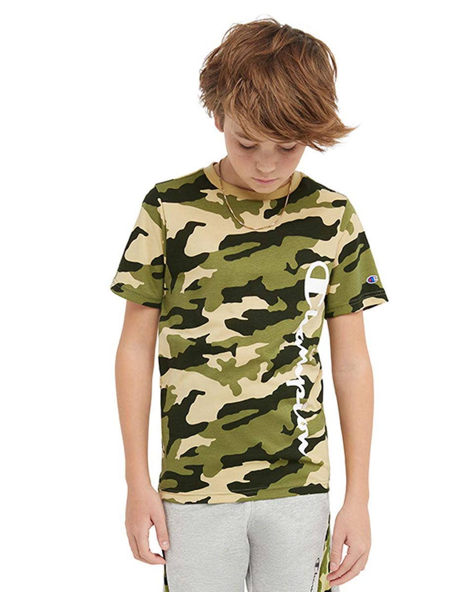 Playera Para Niño Tee Camo Champion