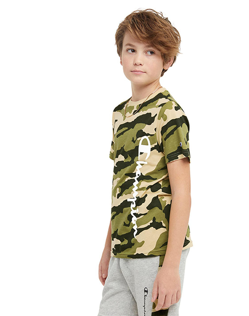 Playera Para Niño Tee Camo Champion