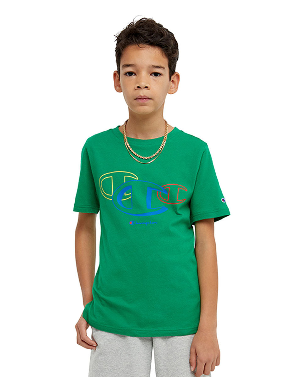 Cotton T-Shirt, Three C'S Logo Kids