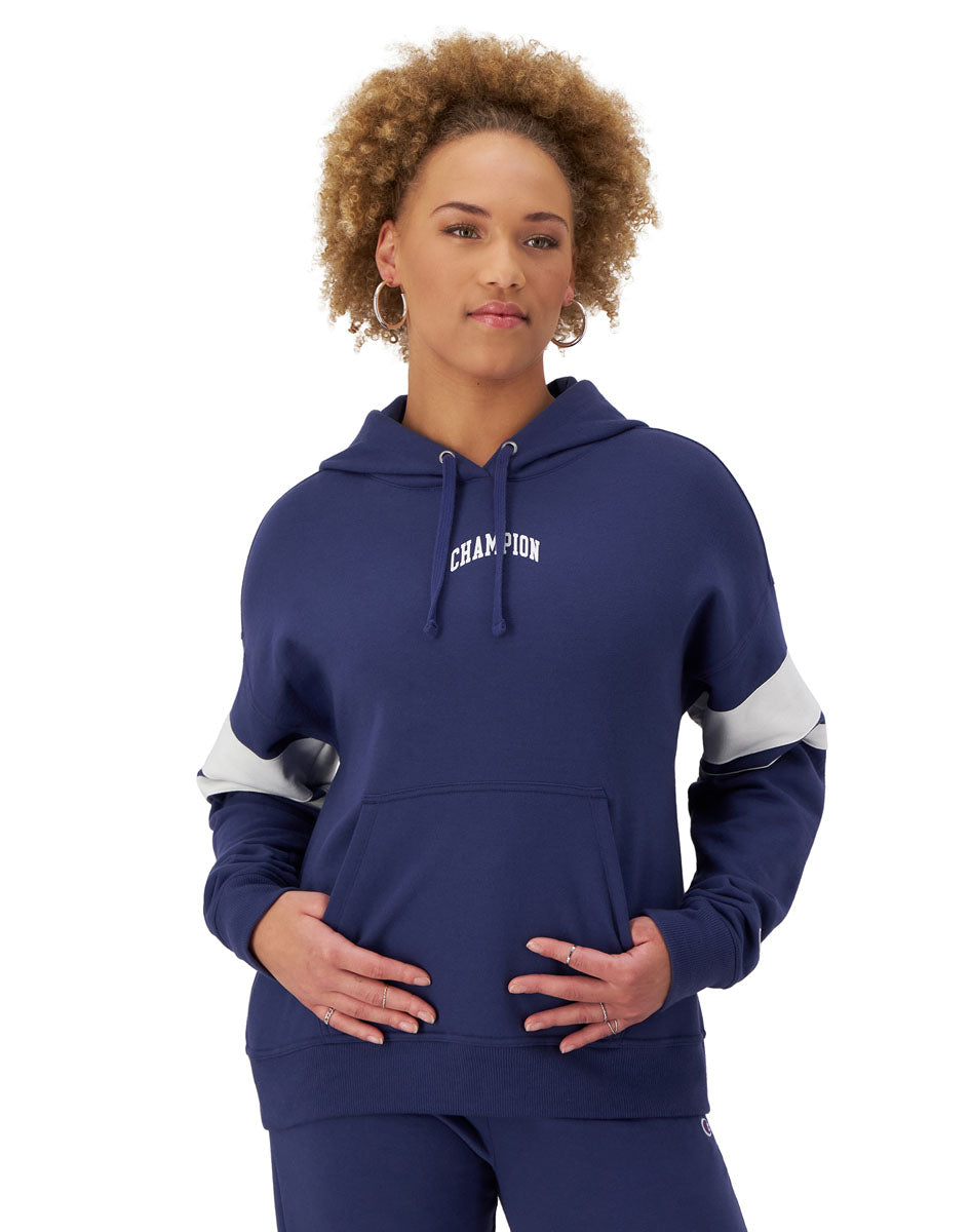 Powerblend Stripe Sleeve Hoodie Champion