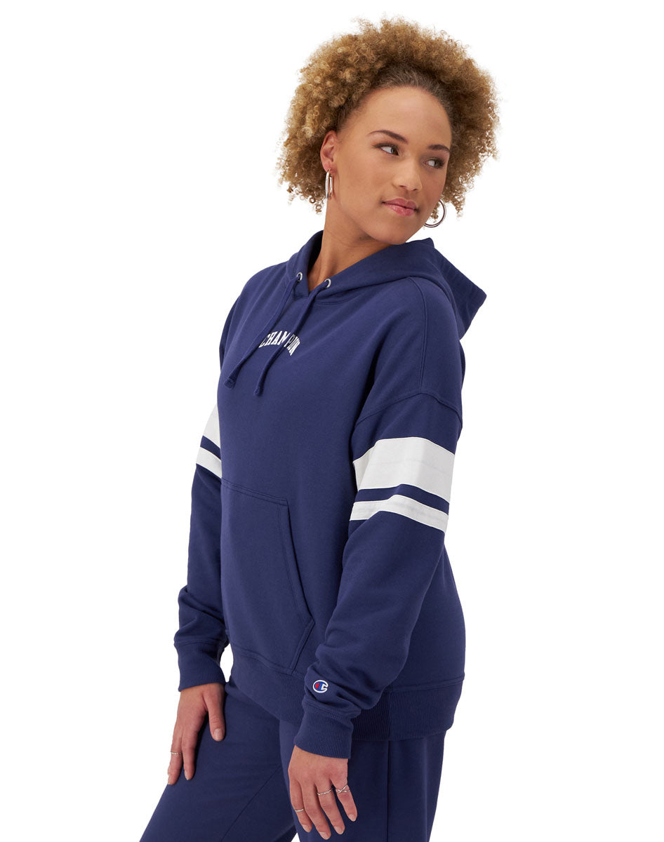 Powerblend Stripe Sleeve Hoodie Champion