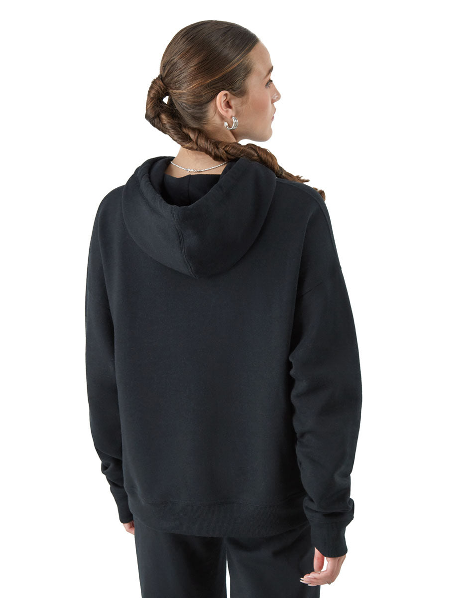 Black champion hoodie women sale