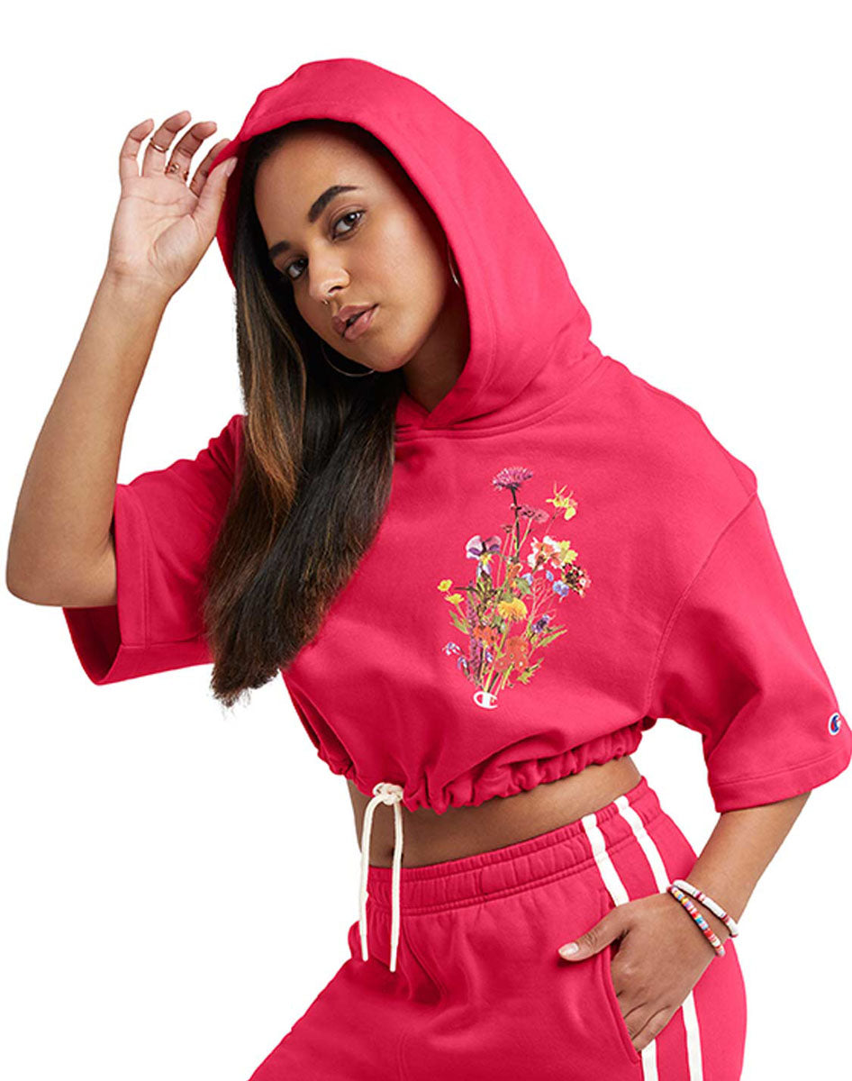 Sudadera Para Mujer Cinched Short Sleeve Po Hood Champion