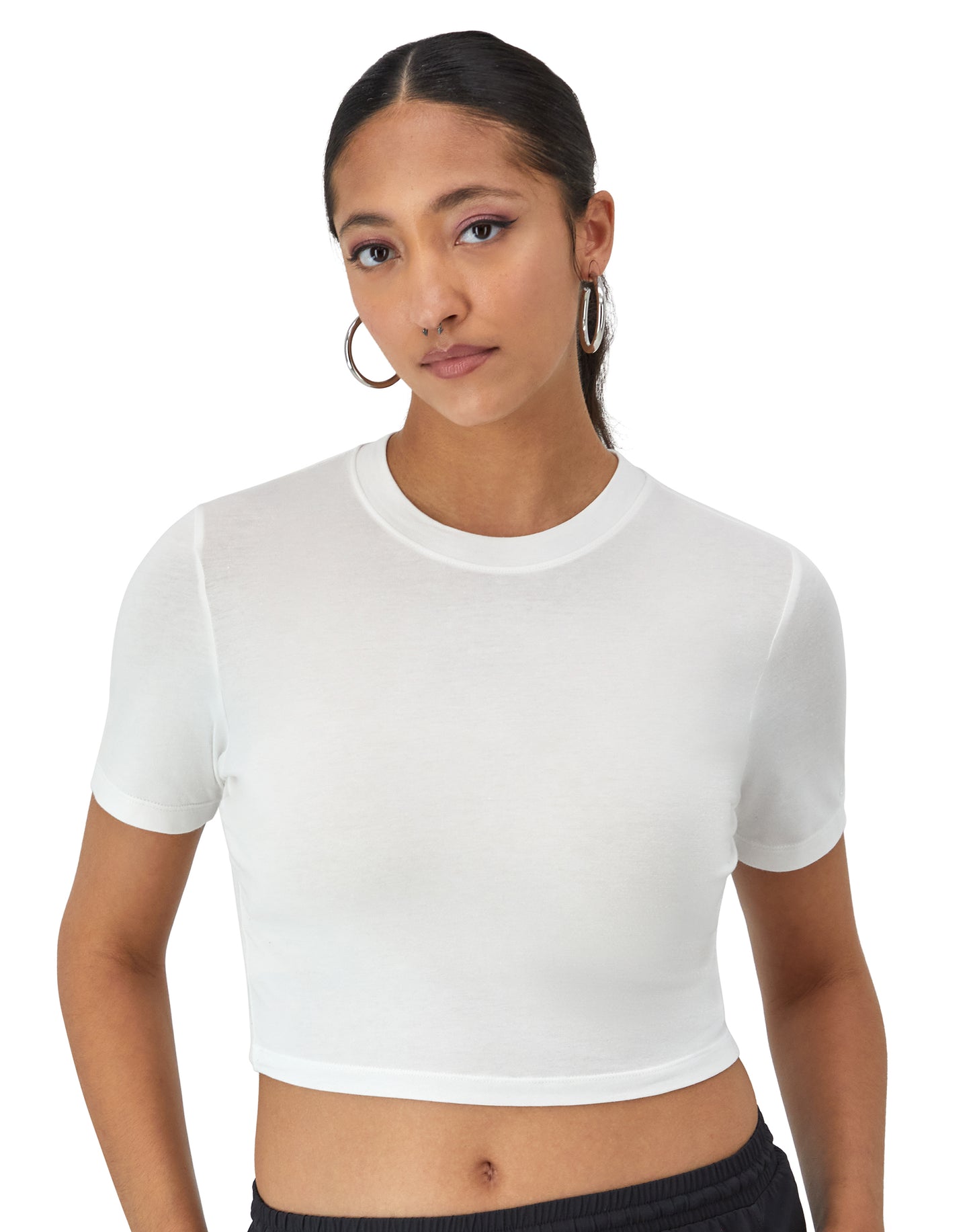 Playera Cropped Tacto Suave Logo "C"